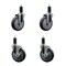 Service Caster 5'' Thermoplastic Rubber Wheel Swivel 1-1/4'' Expanding Stem Caster Set 2 Brakes, 4PK SCC-EX20S514-TPRB-2-TLB-2-114 - alternate 1